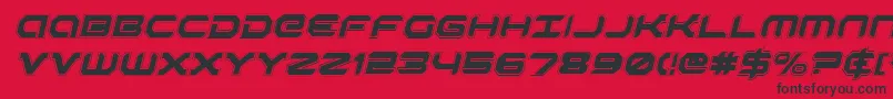 RobotaurAcademyItalic Font – Black Fonts on Red Background