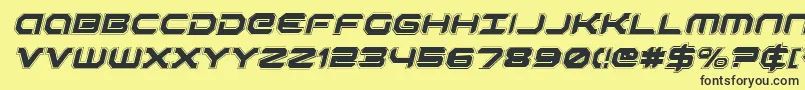 RobotaurAcademyItalic Font – Black Fonts on Yellow Background
