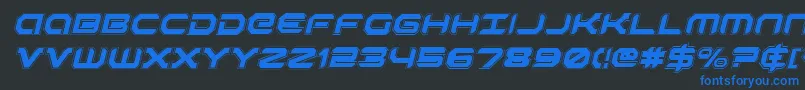 RobotaurAcademyItalic Font – Blue Fonts on Black Background