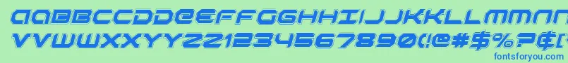 RobotaurAcademyItalic Font – Blue Fonts on Green Background