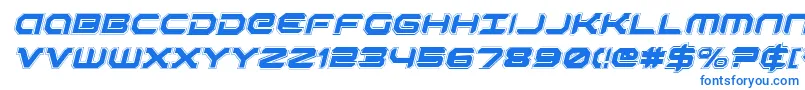 Шрифт RobotaurAcademyItalic – синие шрифты на белом фоне