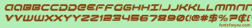Шрифт RobotaurAcademyItalic – коричневые шрифты на зелёном фоне