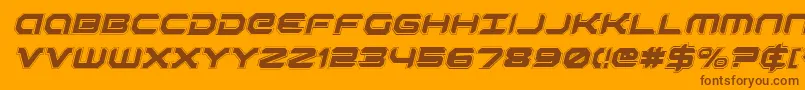 RobotaurAcademyItalic-fontti – ruskeat fontit oranssilla taustalla