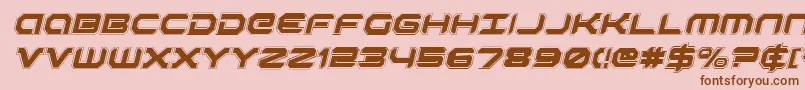 Шрифт RobotaurAcademyItalic – коричневые шрифты на розовом фоне