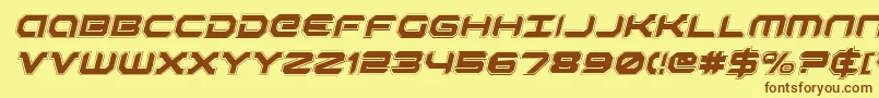RobotaurAcademyItalic Font – Brown Fonts on Yellow Background