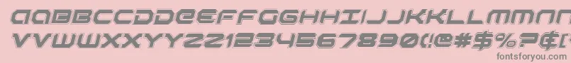 フォントRobotaurAcademyItalic – ピンクの背景に灰色の文字