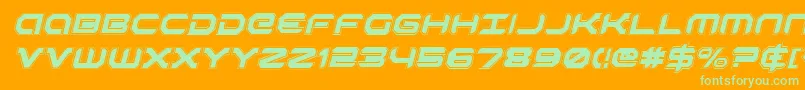 RobotaurAcademyItalic Font – Green Fonts on Orange Background