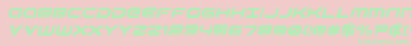 RobotaurAcademyItalic-Schriftart – Grüne Schriften auf rosa Hintergrund