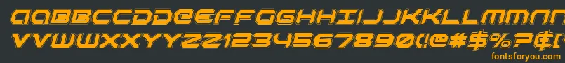 RobotaurAcademyItalic Font – Orange Fonts on Black Background