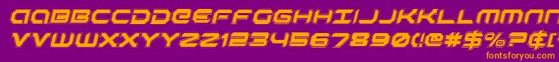 Шрифт RobotaurAcademyItalic – оранжевые шрифты на фиолетовом фоне