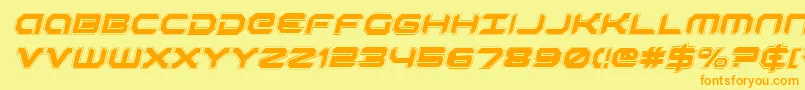 Шрифт RobotaurAcademyItalic – оранжевые шрифты на жёлтом фоне