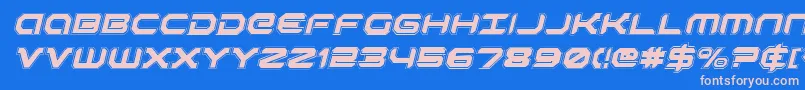 RobotaurAcademyItalic Font – Pink Fonts on Blue Background