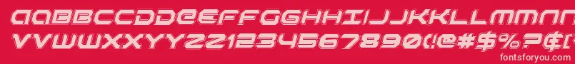 Шрифт RobotaurAcademyItalic – розовые шрифты на красном фоне