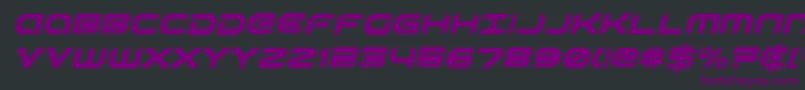 RobotaurAcademyItalic-fontti – violetit fontit mustalla taustalla