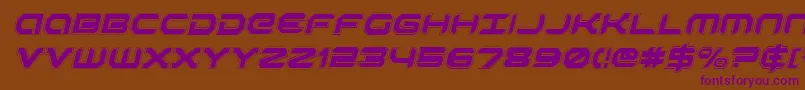 RobotaurAcademyItalic Font – Purple Fonts on Brown Background