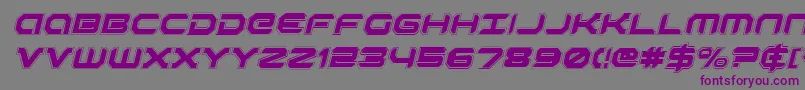 Шрифт RobotaurAcademyItalic – фиолетовые шрифты на сером фоне