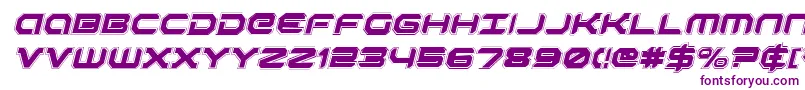 RobotaurAcademyItalic-fontti – violetit fontit valkoisella taustalla