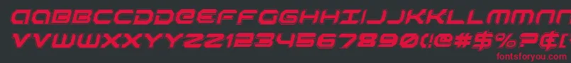 RobotaurAcademyItalic-fontti – punaiset fontit mustalla taustalla