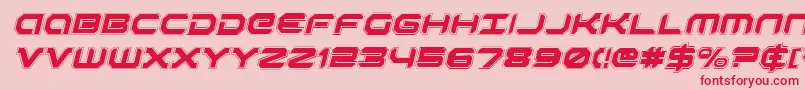 フォントRobotaurAcademyItalic – ピンクの背景に赤い文字