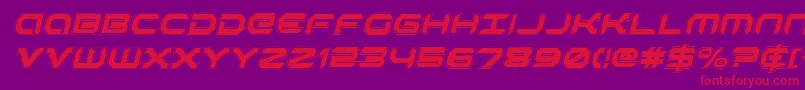 RobotaurAcademyItalic-fontti – punaiset fontit violetilla taustalla