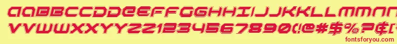 RobotaurAcademyItalic Font – Red Fonts on Yellow Background