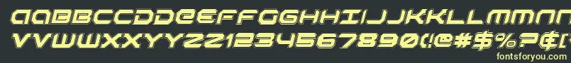 RobotaurAcademyItalic Font – Yellow Fonts on Black Background
