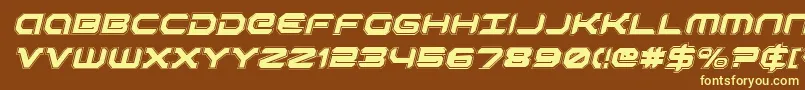 RobotaurAcademyItalic Font – Yellow Fonts on Brown Background
