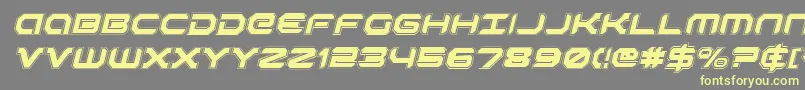 RobotaurAcademyItalic-fontti – keltaiset fontit harmaalla taustalla