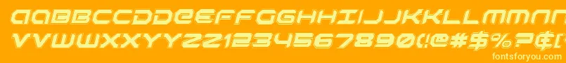 RobotaurAcademyItalic Font – Yellow Fonts on Orange Background