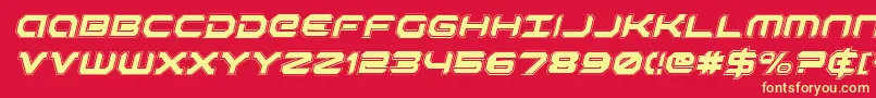RobotaurAcademyItalic Font – Yellow Fonts on Red Background