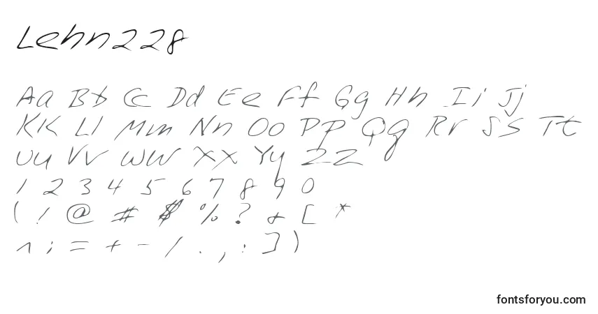 Czcionka Lehn228 – alfabet, cyfry, specjalne znaki