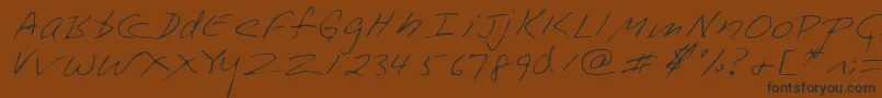 Lehn228 Font – Black Fonts on Brown Background