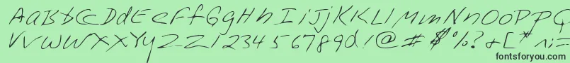 フォントLehn228 – 緑の背景に黒い文字