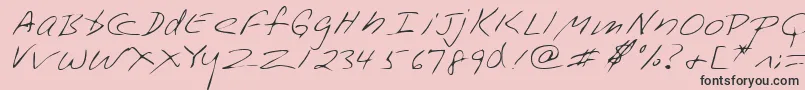 フォントLehn228 – ピンクの背景に黒い文字