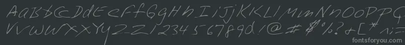 Lehn228-fontti – harmaat kirjasimet mustalla taustalla