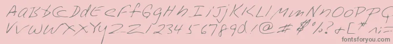 フォントLehn228 – ピンクの背景に灰色の文字