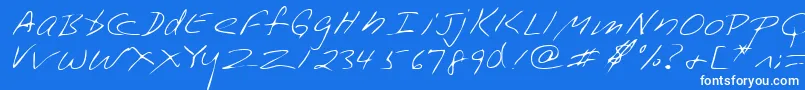 フォントLehn228 – 青い背景に白い文字