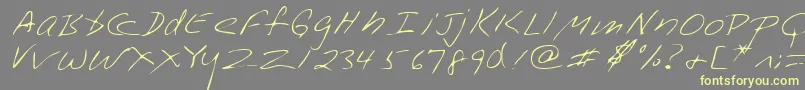 Lehn228 Font – Yellow Fonts on Gray Background