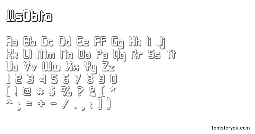 A fonte 11s0blto – alfabeto, números, caracteres especiais