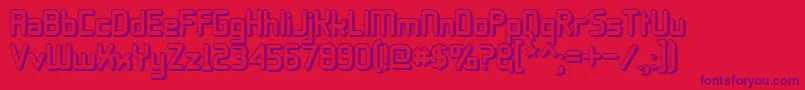 11s0blto Font – Purple Fonts on Red Background