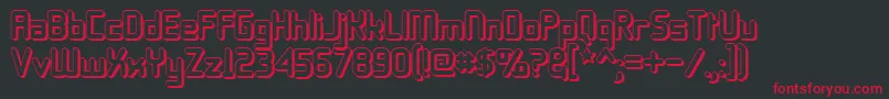 11s0blto Font – Red Fonts on Black Background