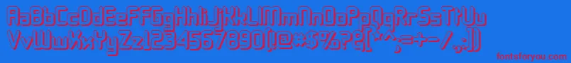 11s0blto Font – Red Fonts on Blue Background