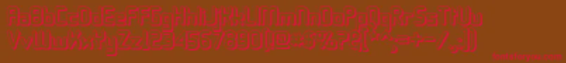 11s0blto Font – Red Fonts on Brown Background