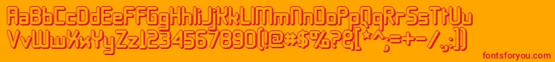 11s0blto Font – Red Fonts on Orange Background
