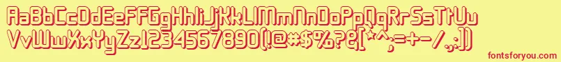 11s0blto Font – Red Fonts on Yellow Background