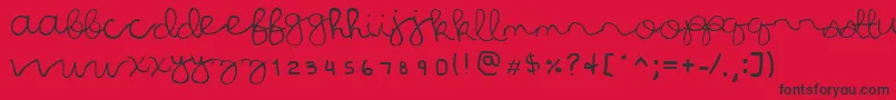 AllHailJulia Font – Black Fonts on Red Background