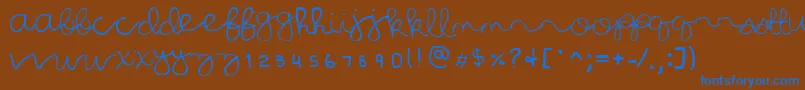 AllHailJulia Font – Blue Fonts on Brown Background