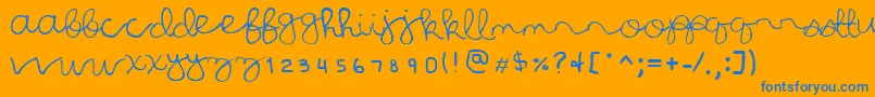 AllHailJulia Font – Blue Fonts on Orange Background