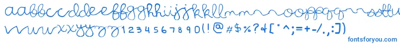 AllHailJulia Font – Blue Fonts on White Background