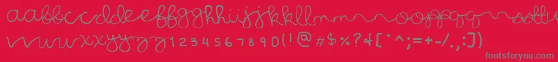 AllHailJulia Font – Gray Fonts on Red Background